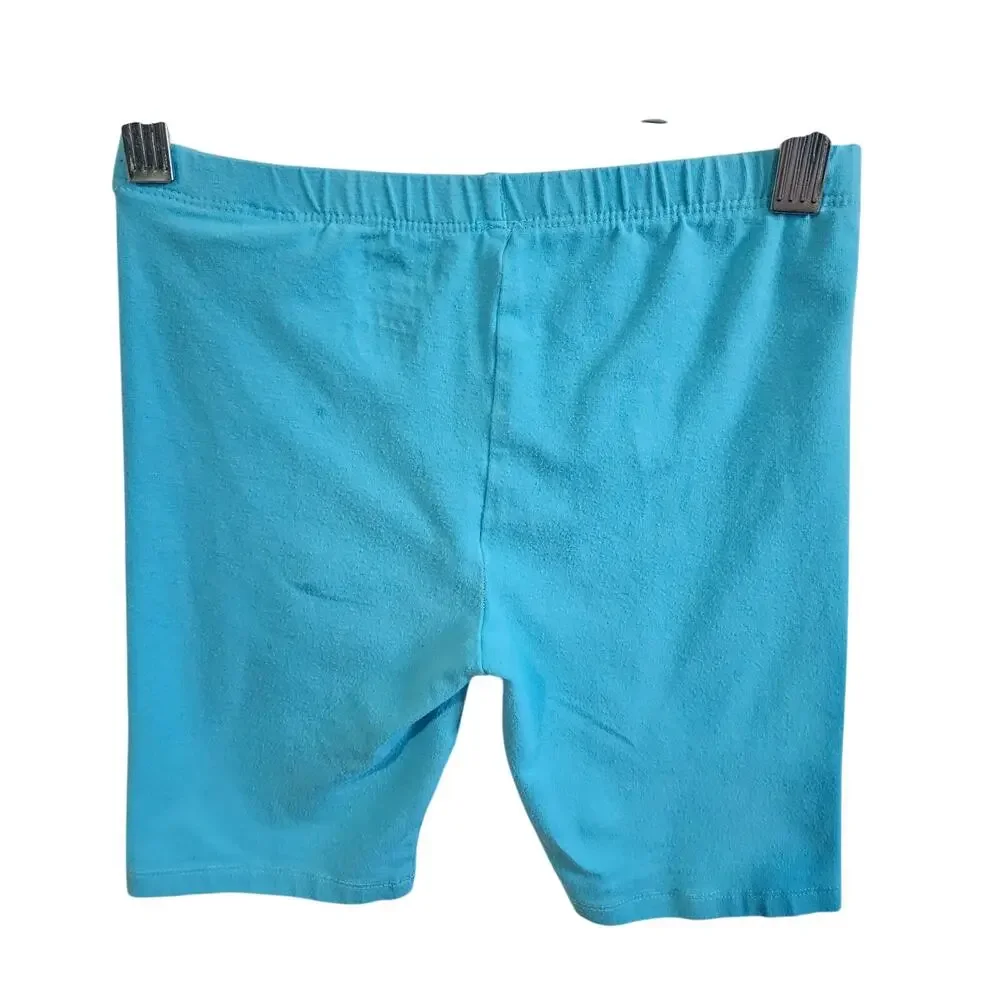 Children's Place Girls Size M Biker Shorts Aqua Light Blue Casual Summer Basic